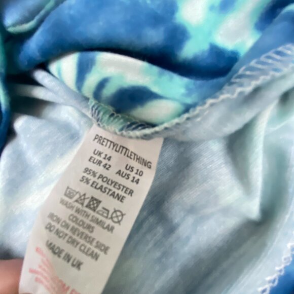 Pretty Little Thing Tie Dye Button up Top size 10 - Picture 6 of 6